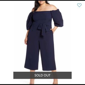 Chelsea 28 Puffed Sleeve off Shoulder Jumpsuit